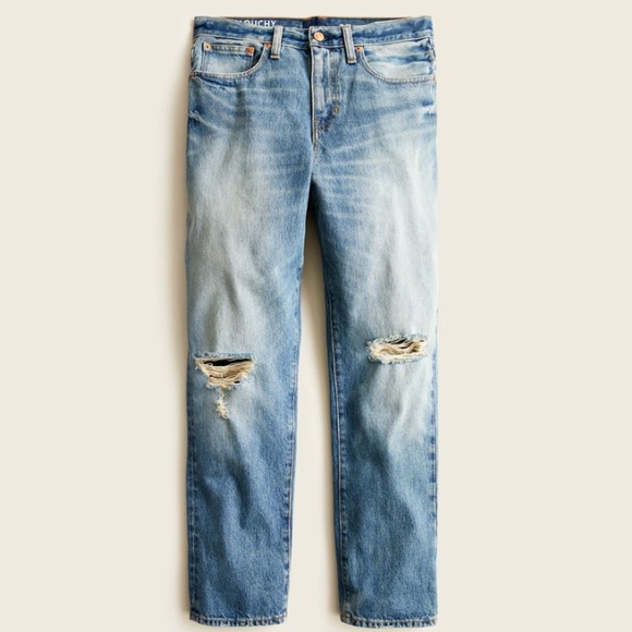 NWT J. Crew Women's Slouchy Boyfriend Jean in Southern Sky Wash